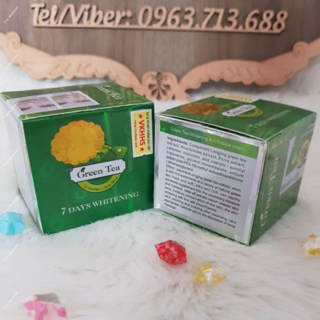 [SĨ] COMBO 12 HỘP KEM GREEN TEA TRÀ XANH TRẮNG DA NGỪA MỤN NÁM