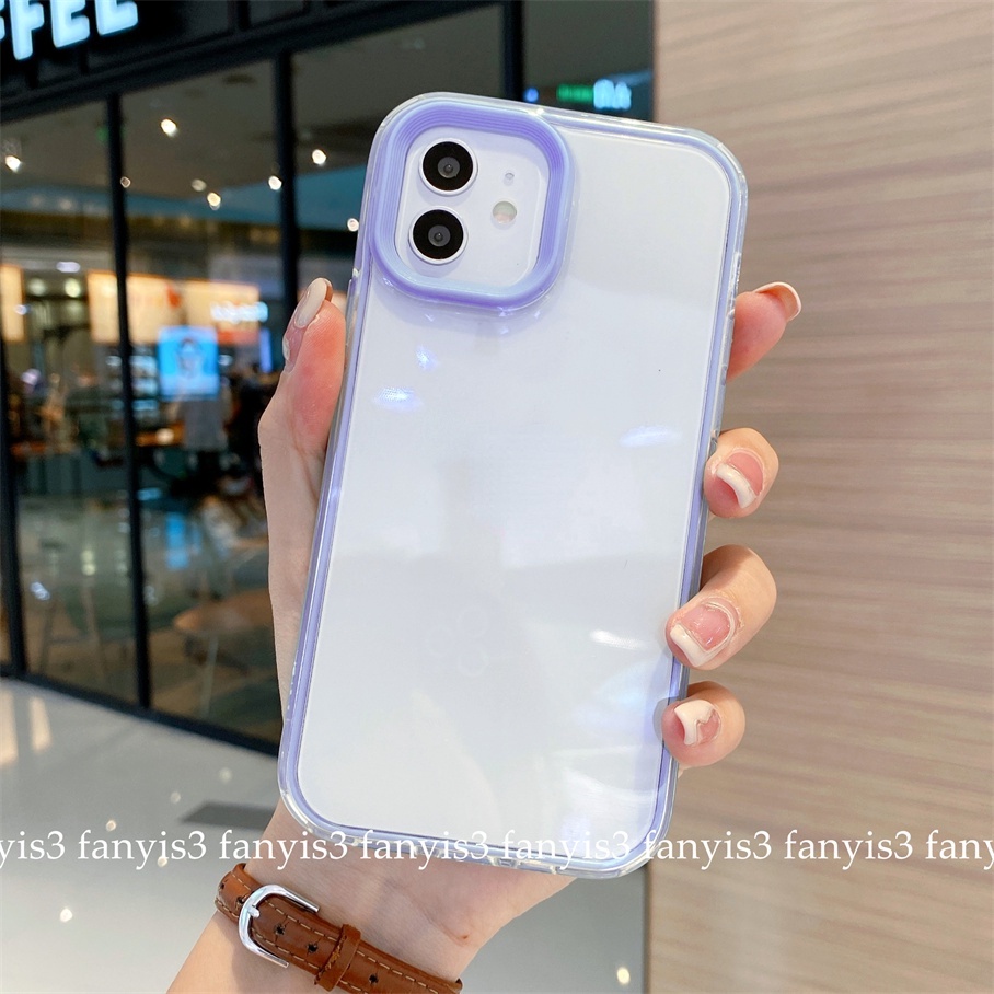 Ốp Điện Thoại Mềm Màu Trong Suốt 3 Trong 1 Cho iPhone 13 12 11 Pro Max XS Max XR X XS 8 7 Plus SE 2020