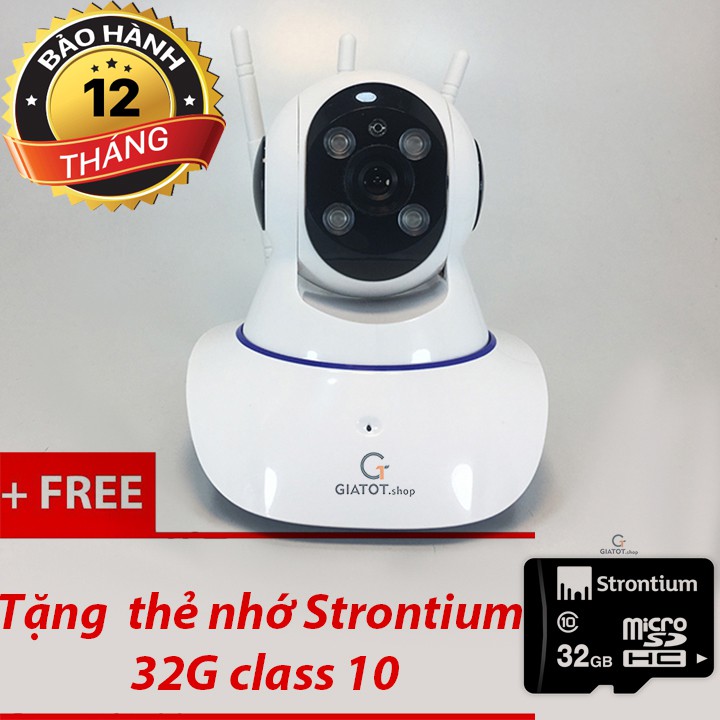 Camera wifi yoosee 3 râu 4 led HD-720P NN34 tặng thẻ nhớ 32G