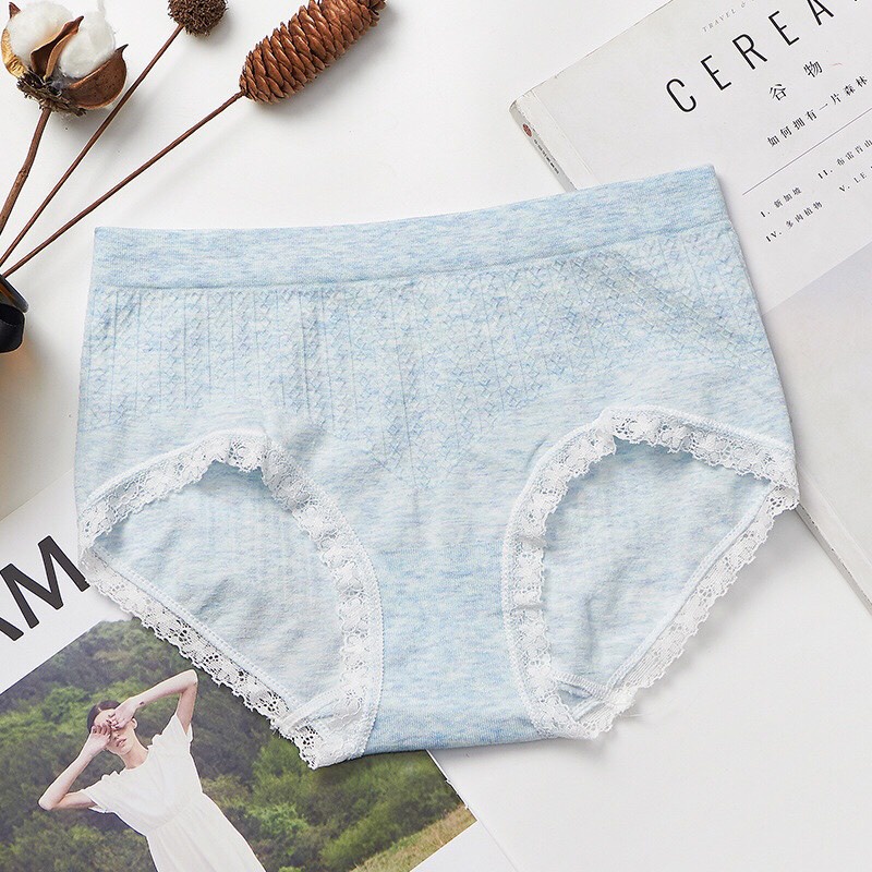 Quần Lót Không Đường May Nữ Kháng Khuẩn Co Giãn 4 Chiều Viền Ren Xuất Nhật PINK STORE