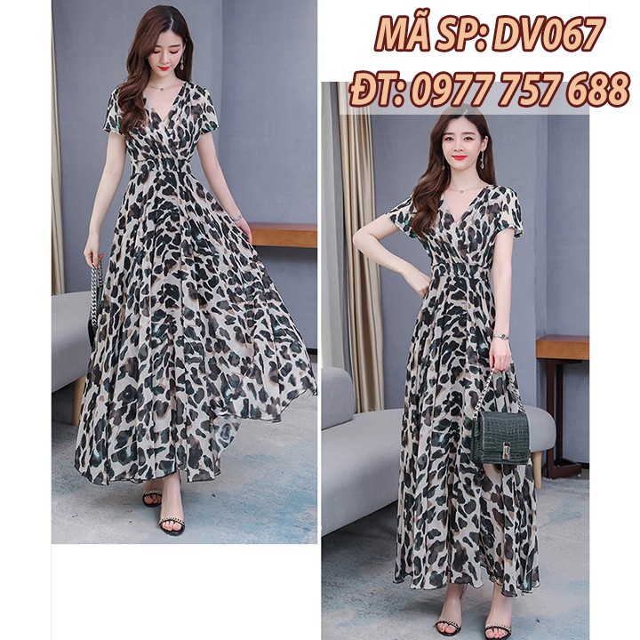 Đầm maxi dự tiệc đi đám cưới dài sang trọng cho mẹ U40 u50 có size lớn 3XL 4XL DV067