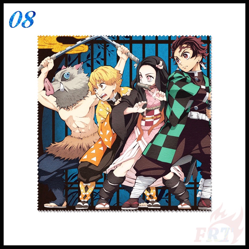 ★ Dụng Cụ Lau Kính Họa Tiết Anime Demon Slayer ★ 1 Khăn Lau Kính, Màn Hình Điện Thoại