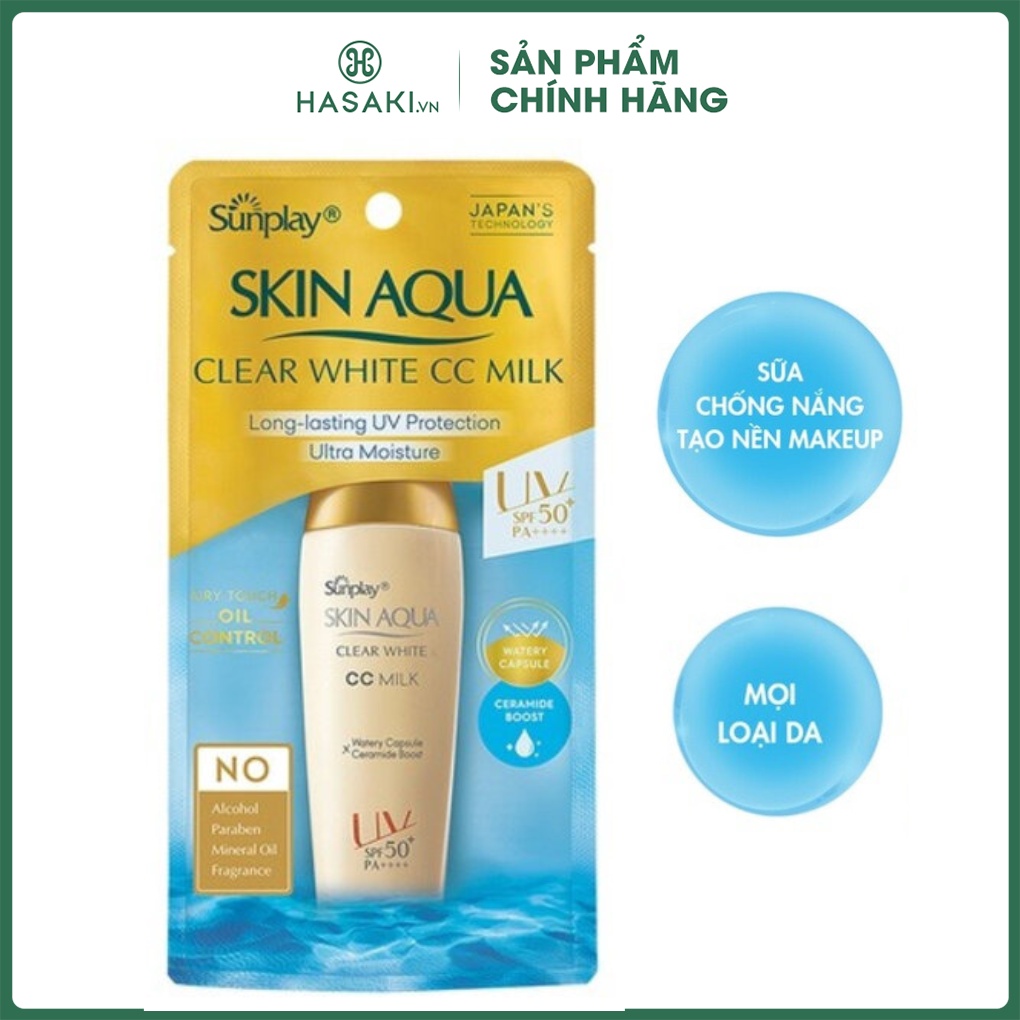 Sữa Chống Nắng Trang Điểm Sunplay CC Milk SPF50+ PA++++ - 25g Hasaki Sản Phẩm Chính Hãng