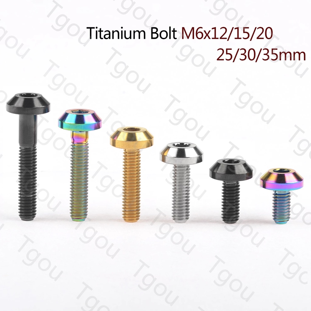 Bu Lông Lục Giác Bằng Titan M6x12 / 15 / 20 / 25 / 30 / 35mm Cho Xe Đạp