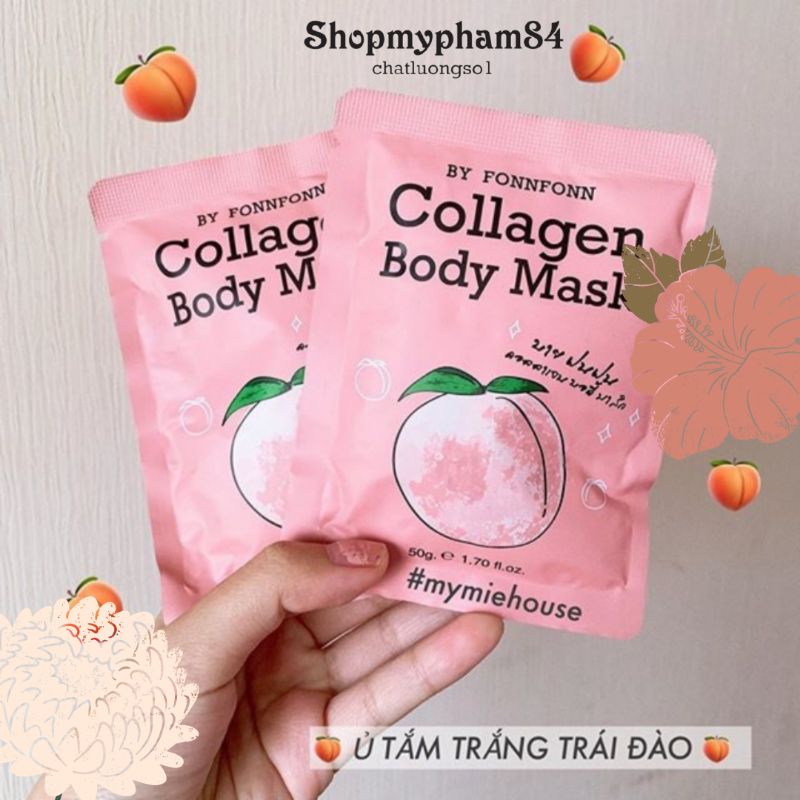 Ủ Trắng Trái Đào Mask Look PEACH, Collagen 50g Thái Lan Chính Hãng