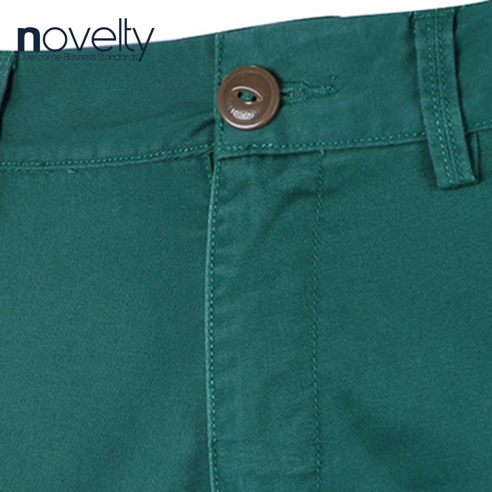 Quần dài Khaki nam 0Ply trơn màu xanh Slim fit Novelty 1600980