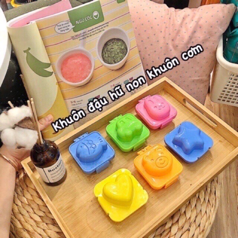 Khuôn tạo hình cơm bento, khuôn làm bánh cho bé ăn dặm kiểu Nhật 6 mẫu