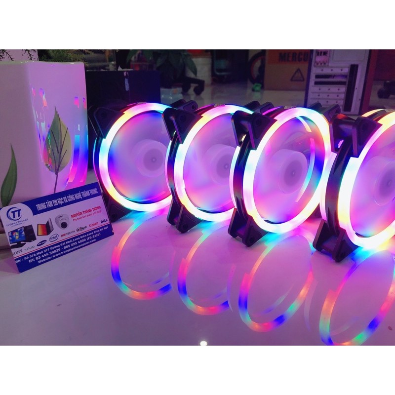 Quạt tản nhiệt Fan Led COOLMOON S3 RGB LED TÂM (Không cần Hub)
