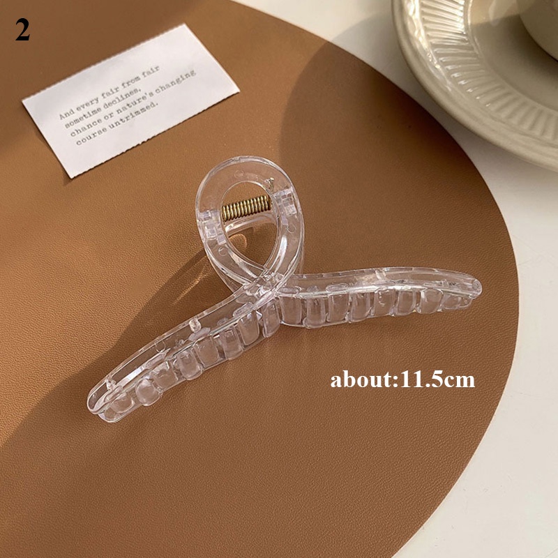 Kẹp Tóc Càng Cua Trong Suốt Kiểu Hình Học Bằng Acrylic