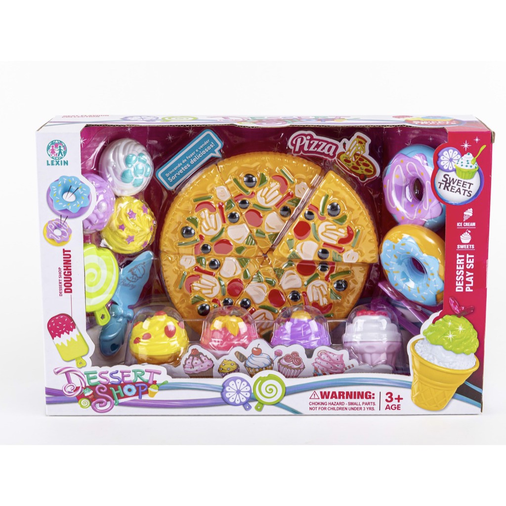 [HÀNG MỚI VỀ] Hộp đồ chơi thức ăn nhanh kèm bánh pizza y hình cho bé  6658-A