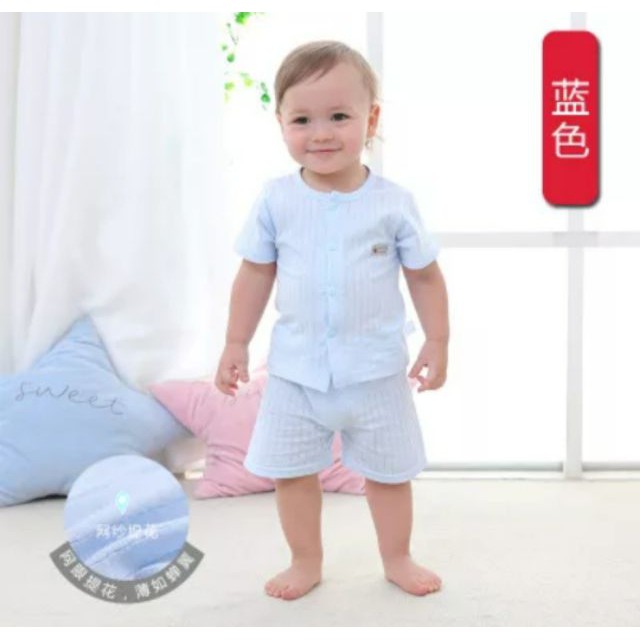 Bộ cộc tay cho bé mặc hè 4 màu cho bé trai, gái / Set Bộ Cộc Tay Nhiều Màu Cho Bé Trai Bé Gái