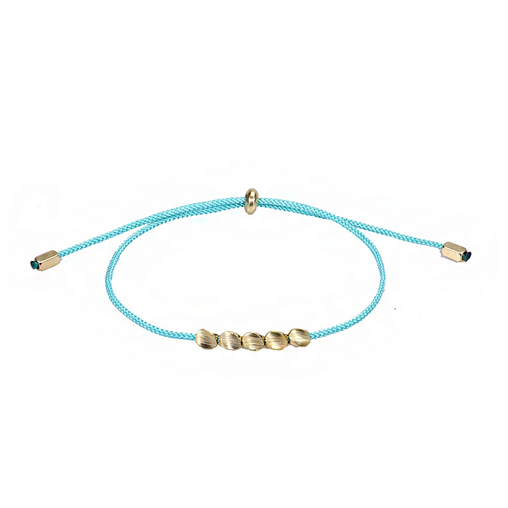 Vòng Tay Dây Bện Xỏ Hạt Đồng Màu Đỏ Đen Handmade Có Thể Điều Chỉnh Cho Nam Và Nữ