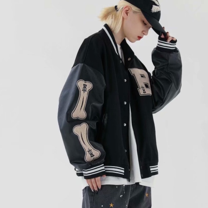 Áo khoác bomber len nam áo da rời hip-hop đường phố cho Nale giới bomber T-Shirt