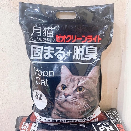 [Bao Bì Mới - Giao 1h] Cát nhật đen | Cát vệ sinh cho mèo 8l siêu vón, khử mùi tốt