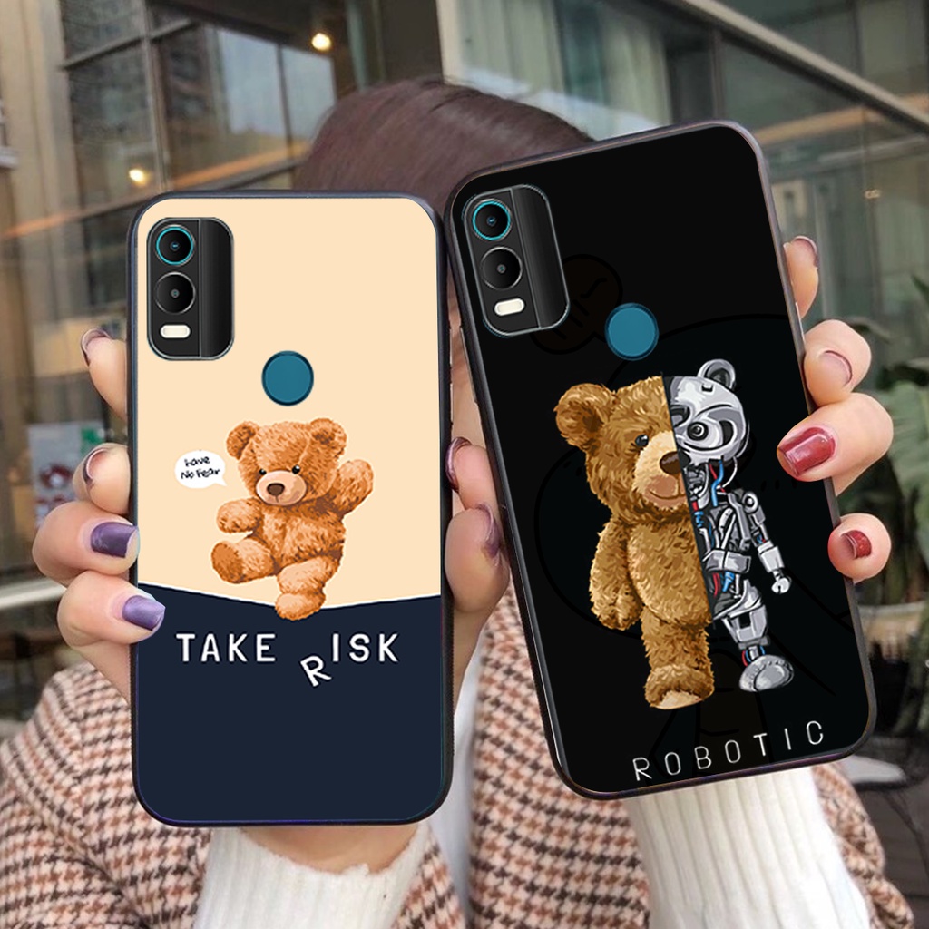 Ốp lưng Nokia C21 Plus gấu đẹp phá cách giá rẻ siêu bền