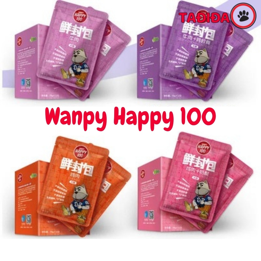 Pate cho Chó Wanpy Happy 100 , Thức ăn cho Chó Mèo dinh dưỡng - Tadida Pet