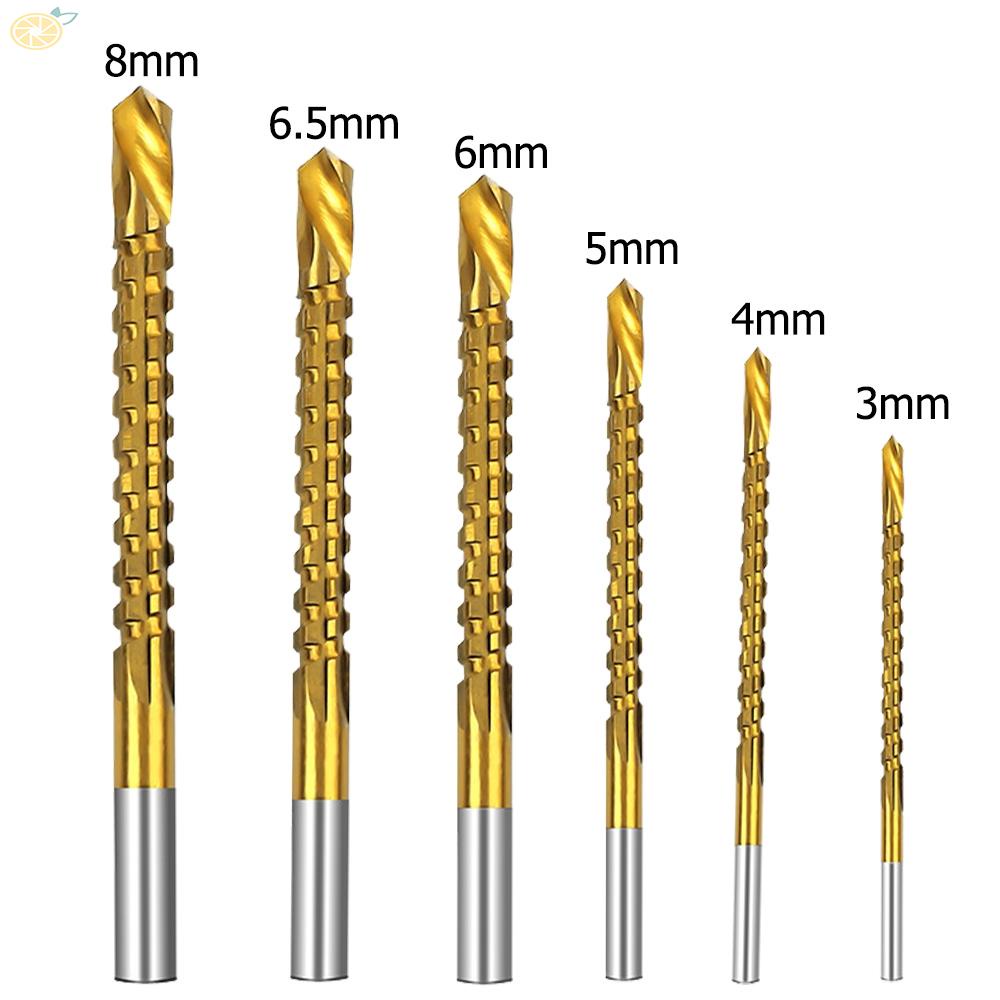 【VARSTR】Serrated Drill Bit Titanium Plating Woodworking 3-8mm Cobalt Composite Tap