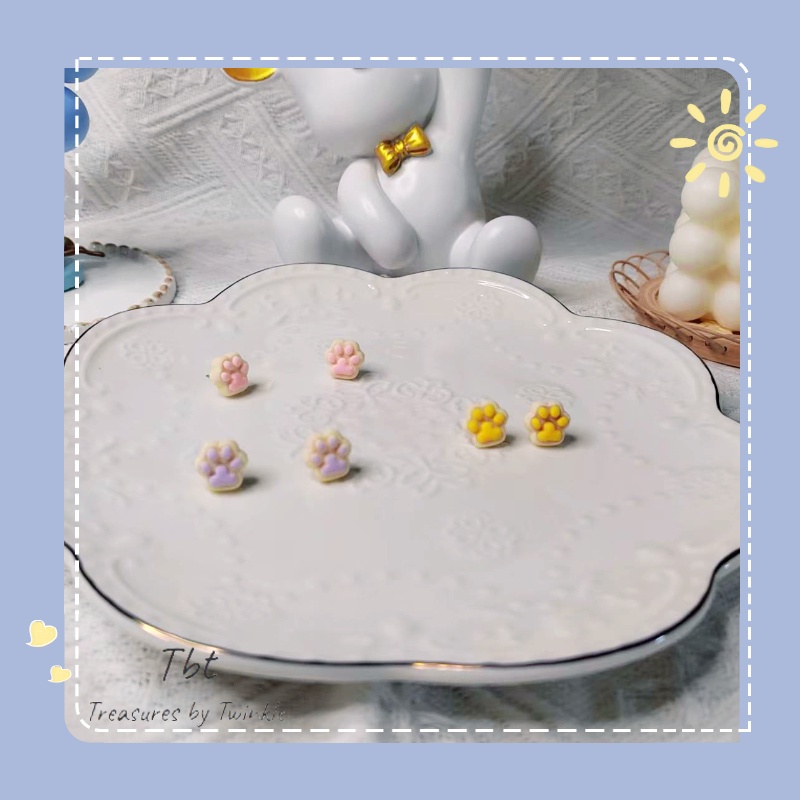 Bông Tai Hình Móng Vuốt Mèo Nhiều Màu Dễ Thương Cho Nữ