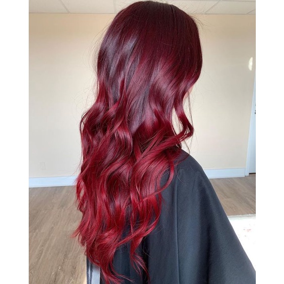 Thuốc nhuộm tóc đỏ dâu, nâu đỏ hồng, đỏ lửa không tẩy tặng kèm oxy trợ nhuộm, mỹ phẩm tóc yến nhi