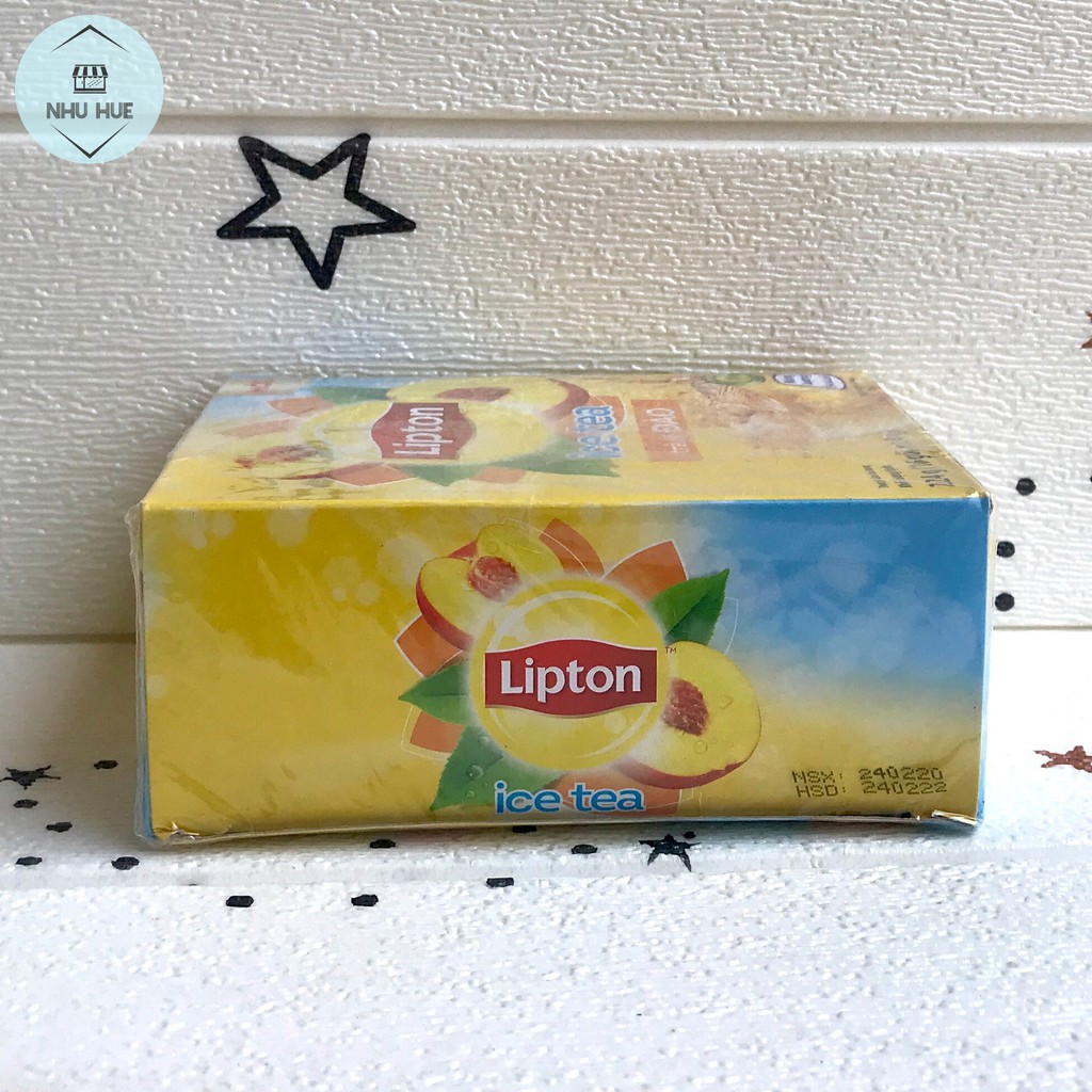 Trà hòa tan Lipton vị đào (hộp 16 gói x 14g)