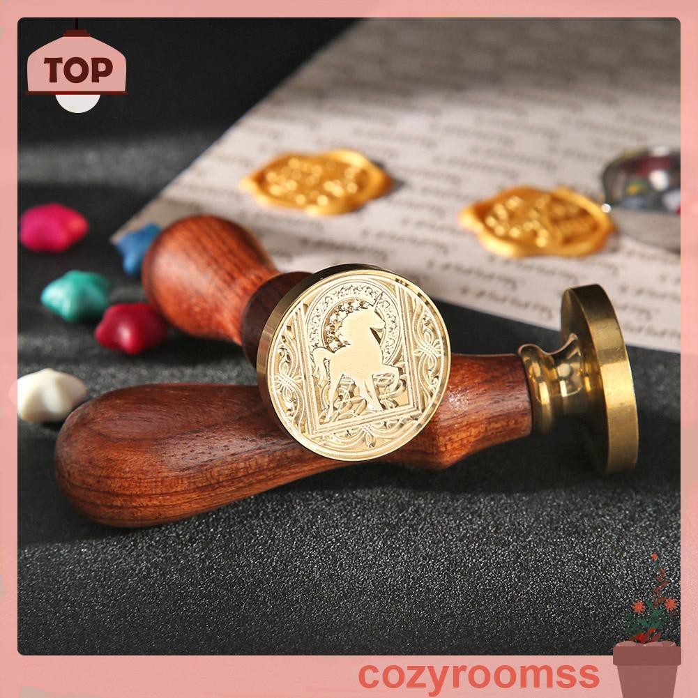 Sáp Retro Animal Printed Wax Seal Stamp Fire Painting Stamping Envelopes Cards