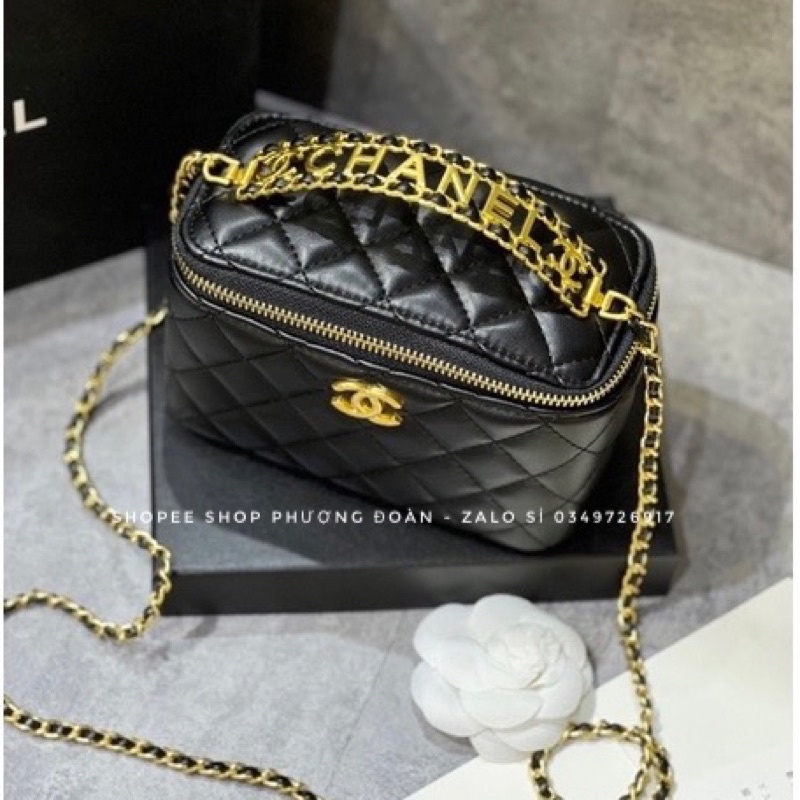 Túi Cốp chữ nhật quai Kim Loại trần trám size 20cm