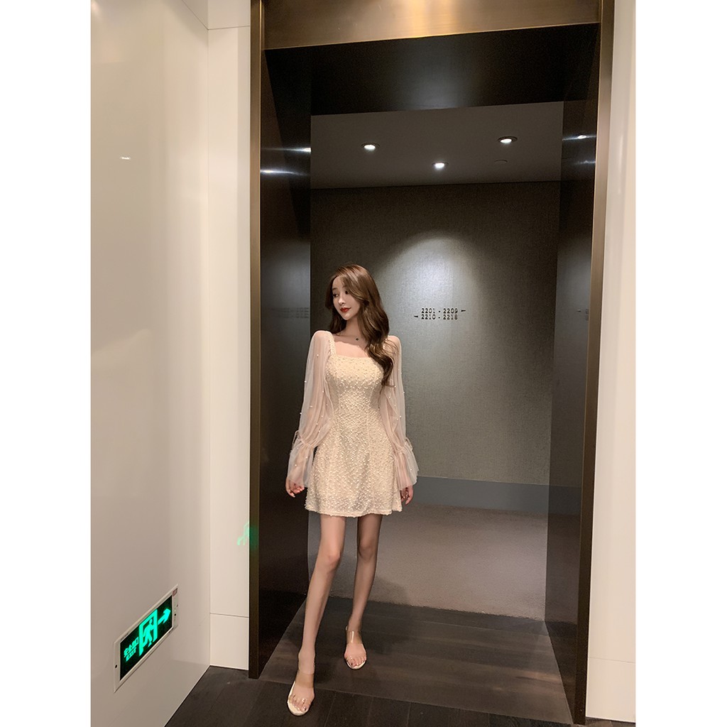 Đầm liền thân tay voan Đ03