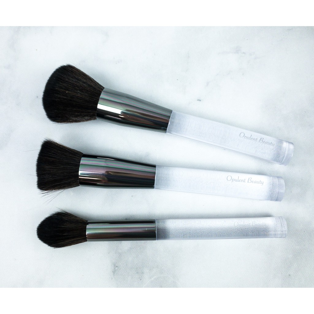 Opulent Beauty - Set Cọ 3 Cây Trang Điểm Mặt Opulent Beauty Crystal Clear Brush Set