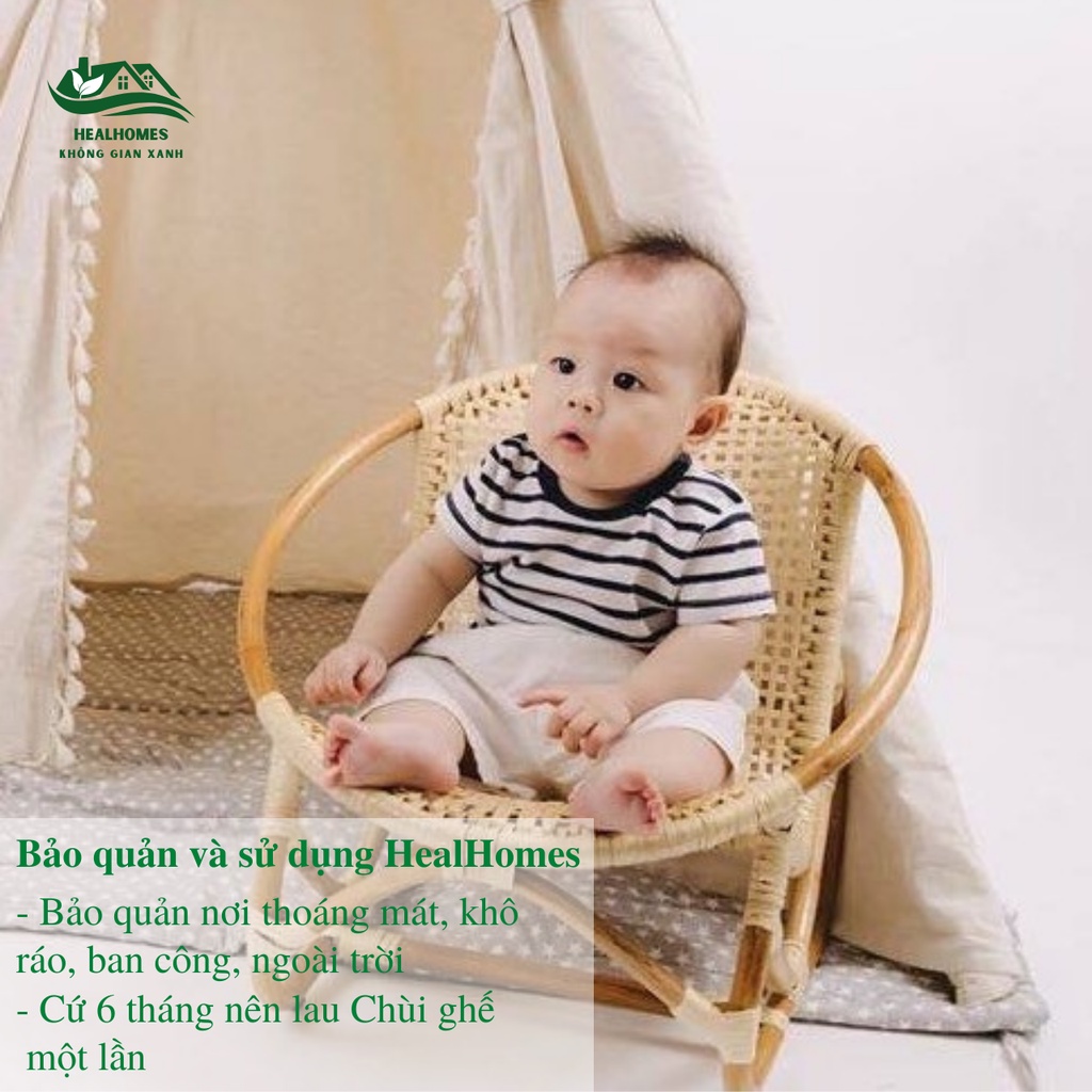 Ghế mây  thư giãn  trẻ em dành cho studio, có ảnh thật dành cho bé từ 1 đến 6 tuổi / HealHomes