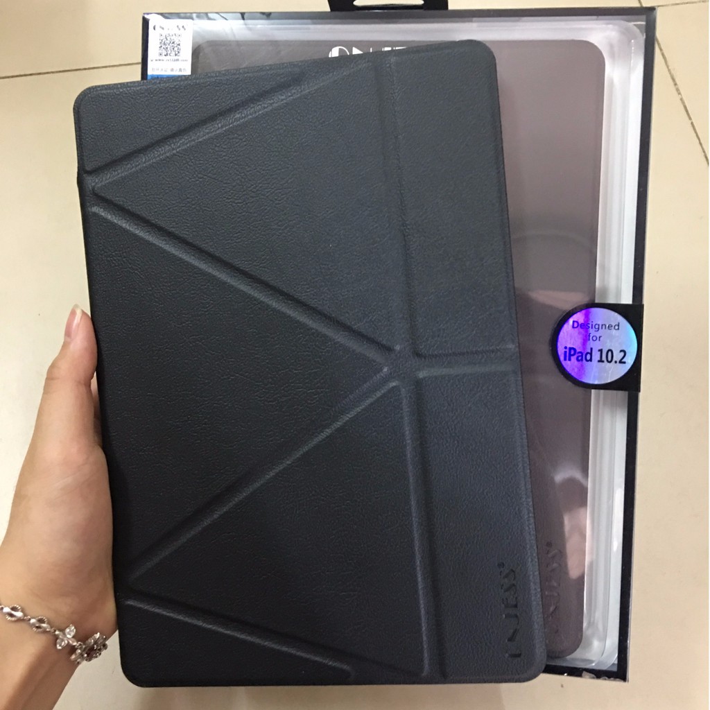 Bao da Onjess Cho iPad Gen 7 10.2 inch 2019 Gập Tam Giác, Lưng Silicon Chính Hãng ( Nhiều Màu )