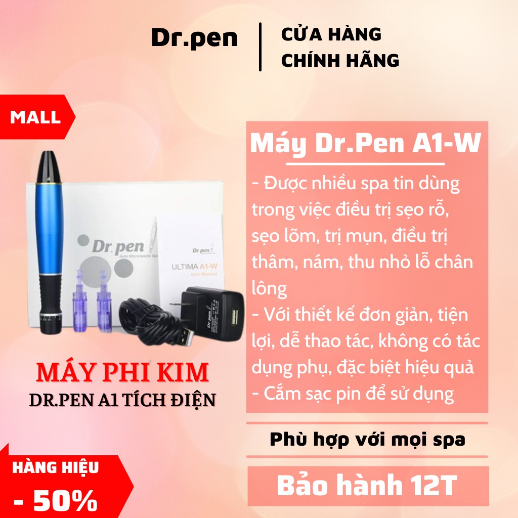 Máy Dr Pen A1 tích điện lăn kim phi kim máy cấy tảo