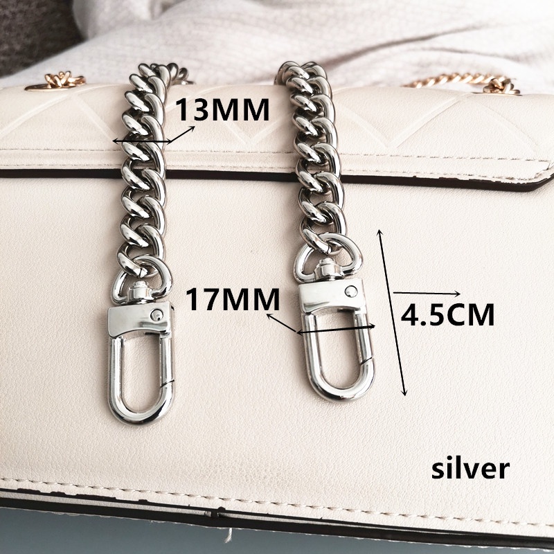 Dây Xích Bằng Nhôm Chất Lượng Cao Thiết Kế Chuỗi Xích Bằng Nhôm Màu Vàng Bạc/Vàng Kim Loại Đeo Túi Xách