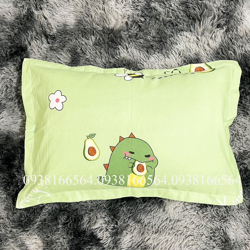 TRỌN BỘ COTTON POLY 5 MÓN CHĂN PHAO DÀY DẶN HÀNG VN HỌA TIẾT KHỦNG LONG BƠ - ĐỦ KÍCH THƯỚC