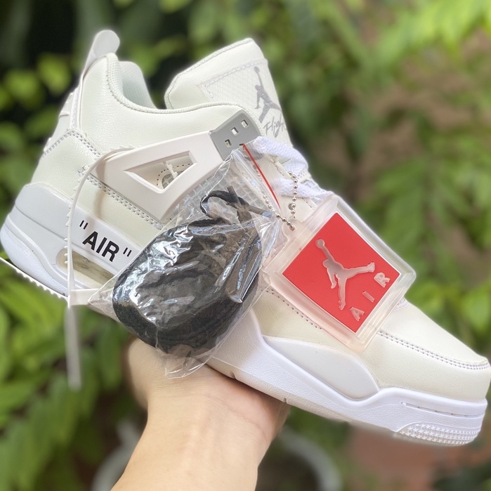 Giày air Jordan 4 trắng Full, Giày thể thao JD4 nam nữ siêu hot Fullboxbill+ tặng dây | BigBuy360 - bigbuy360.vn