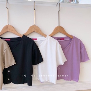 ÁO CROPTOP FORM RỘNG CÚC GÀI THẬT