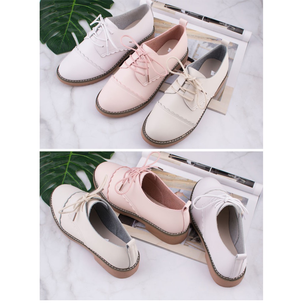 (Hàng Đẹp)Ảnh thật 4 hình cuối-Giày oxford nữ da Pu style Hàn Quôc | BigBuy360 - bigbuy360.vn
