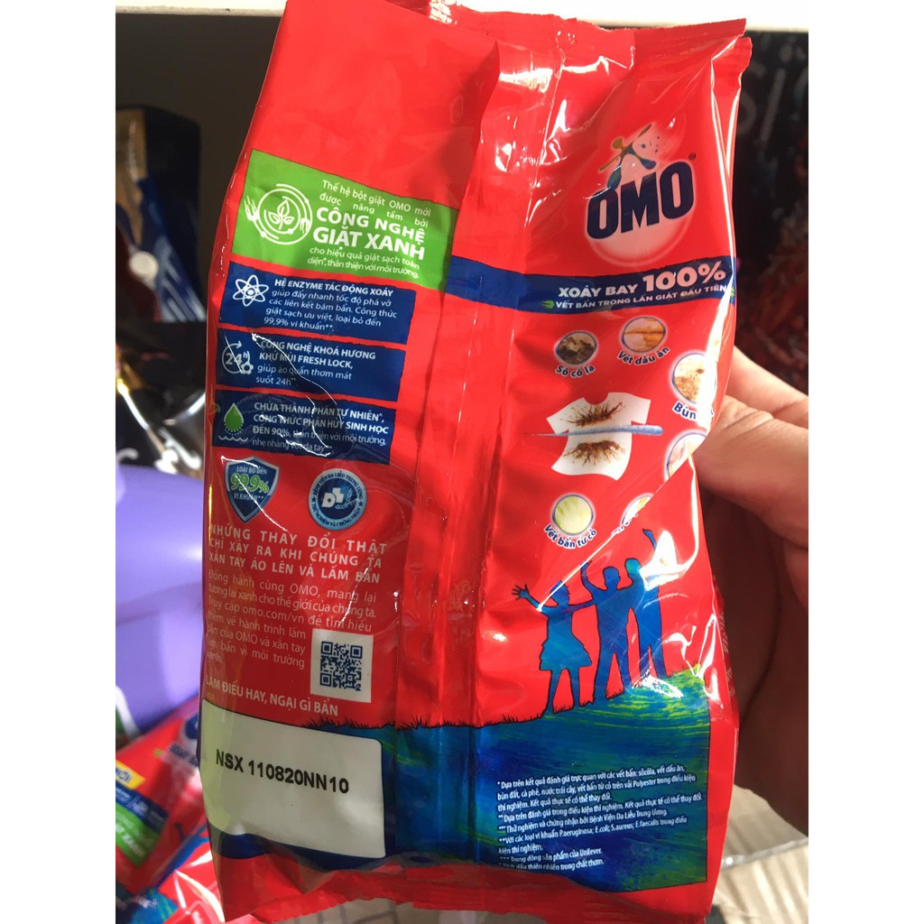 BỘT GIẶT OMO MẪU MỚI TÚI 400g