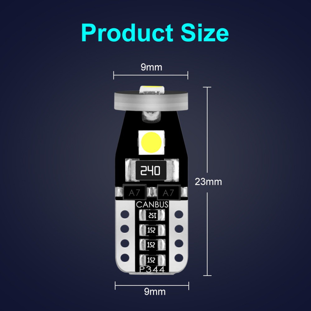 Đèn LED T10 3030 3SMD W5W 194 168 Chuyên Dụng Cho Xe Hơi