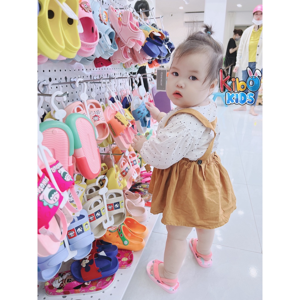 ￼Dép Kẹp, Dép Xỏ Ngón Xinh Xắn Mùa Hè Đi Biển Đi Học Cho Bé Trai Bé Gái đế có rãnh chống trơn trượt tốt SA431