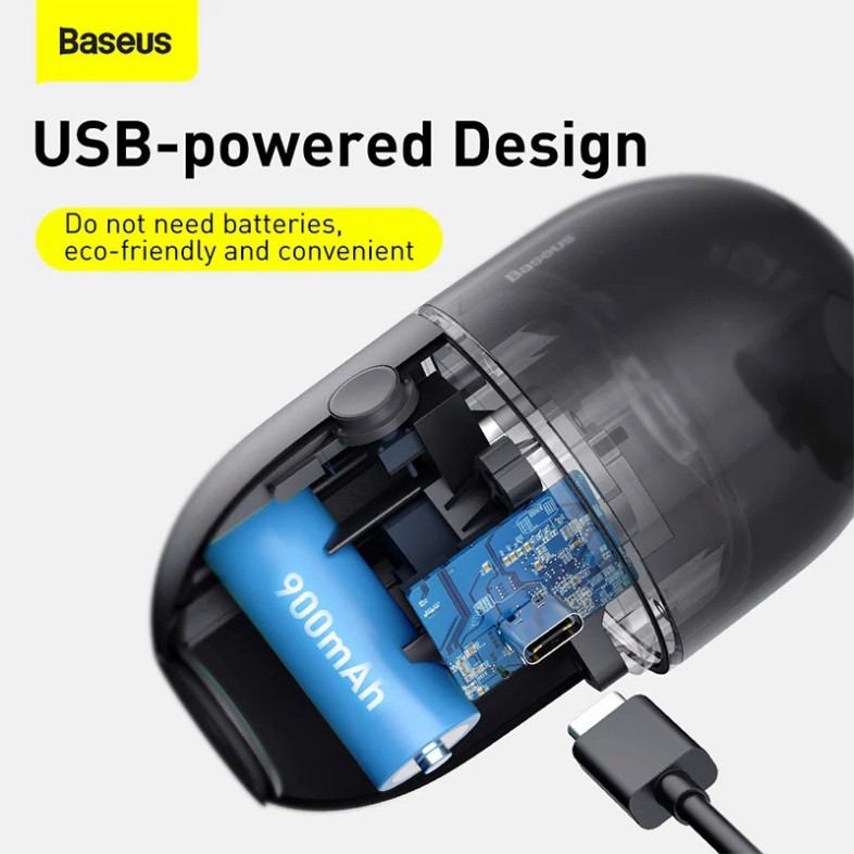 Máy hút bụi cầm tay Baseus Mini C2 công cụ làm sạch máy tính, bàn làm việc lực hút 1000Pa | BigBuy360 - bigbuy360.vn