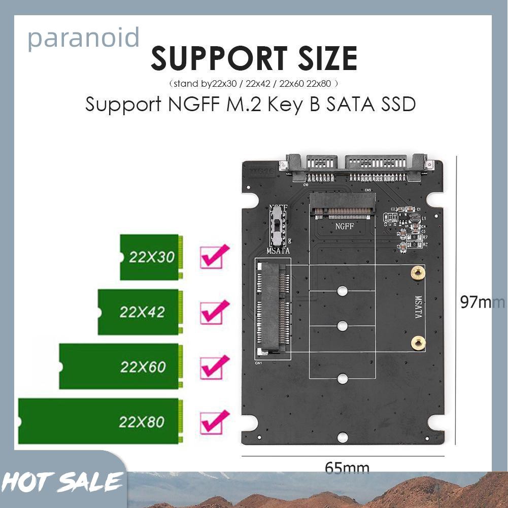 Bộ Chuyển Đổi Thẻ Nhớ Ssd 2 Trong 1 Msata Sang Sata Ngff M.2 Sang Sata3 | BigBuy360 - bigbuy360.vn