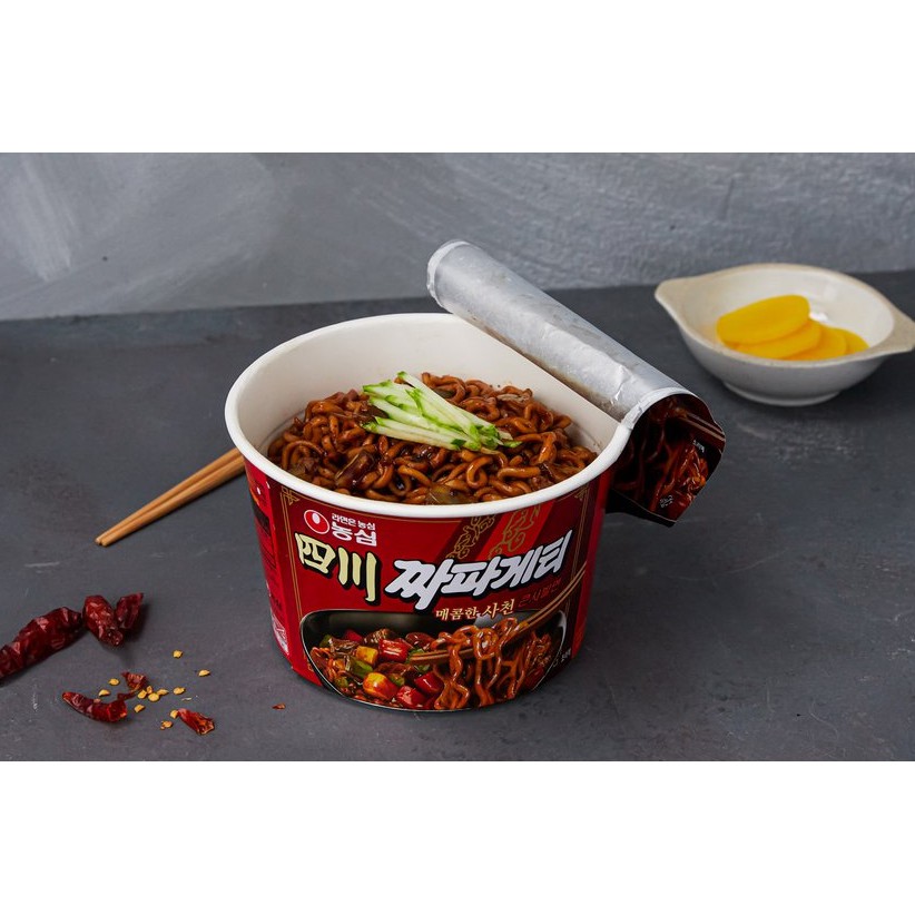 [NONGSHIM] MỲ CHAPAGETTI SACHUN CAY BÁT 115G - [농심] 사천짜파케티 큰사발 115G