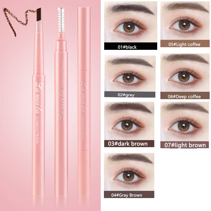 [Hàng mới về] Chì Kẻ Lông Mày Lameila Hai Đầu Tự Động Kháng Nước Lâu Trôi 10g 7 Màu Thời Trang Tùy Chọn