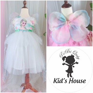Đầm công chúa elsa __ tặng kèm áo choàng elsa phối nơ cánh bướm