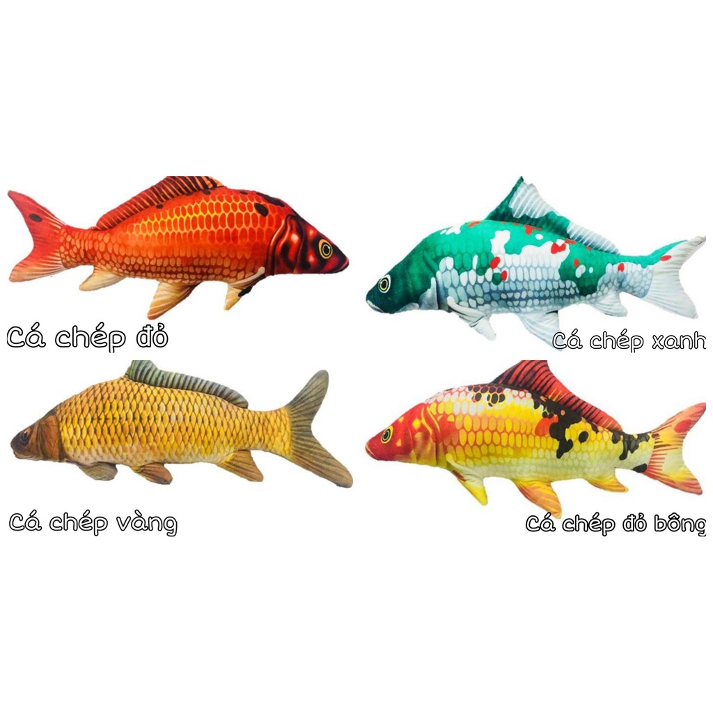 GỐI ÔM CÁ CHÉP NHỒI BÔNG IN 3D LOẠI LỚN NHẤT