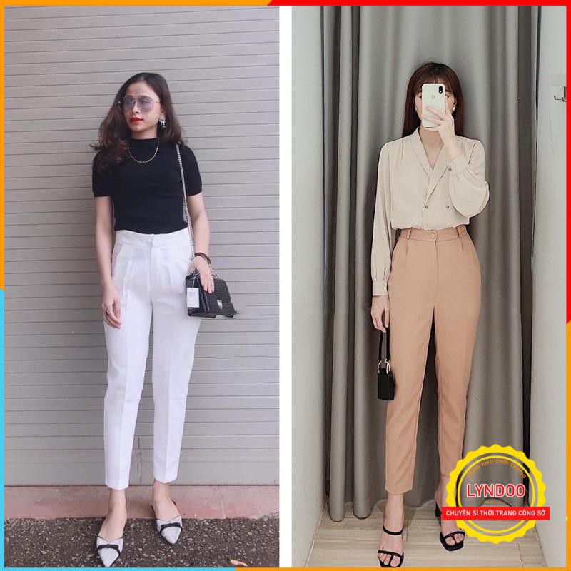 Quần tây công sở cúc bọc 💖 𝑭𝑹𝑬𝑬𝑺𝑯𝑰𝑷 💖 Quần âu nữ công sở vải tuyết mưa siêu tôn dáng, cực dễ phối đồ | BigBuy360 - bigbuy360.vn