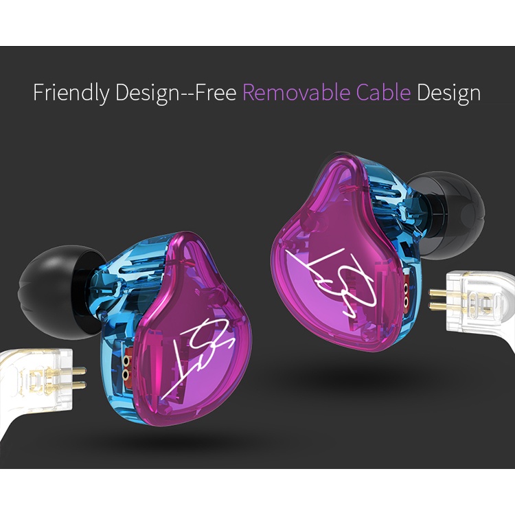 Tai nghe FAAEAL ZST PRO nhét tai nhiều màu sắc âm thanh HiFI DD+BA Hybrid thể thao