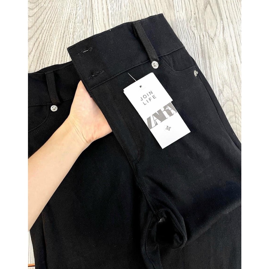 Quần jean nữ lưng cao màu Đen co giãn tốt _Quần bò ôm cạp cao ulzzangstyle 605