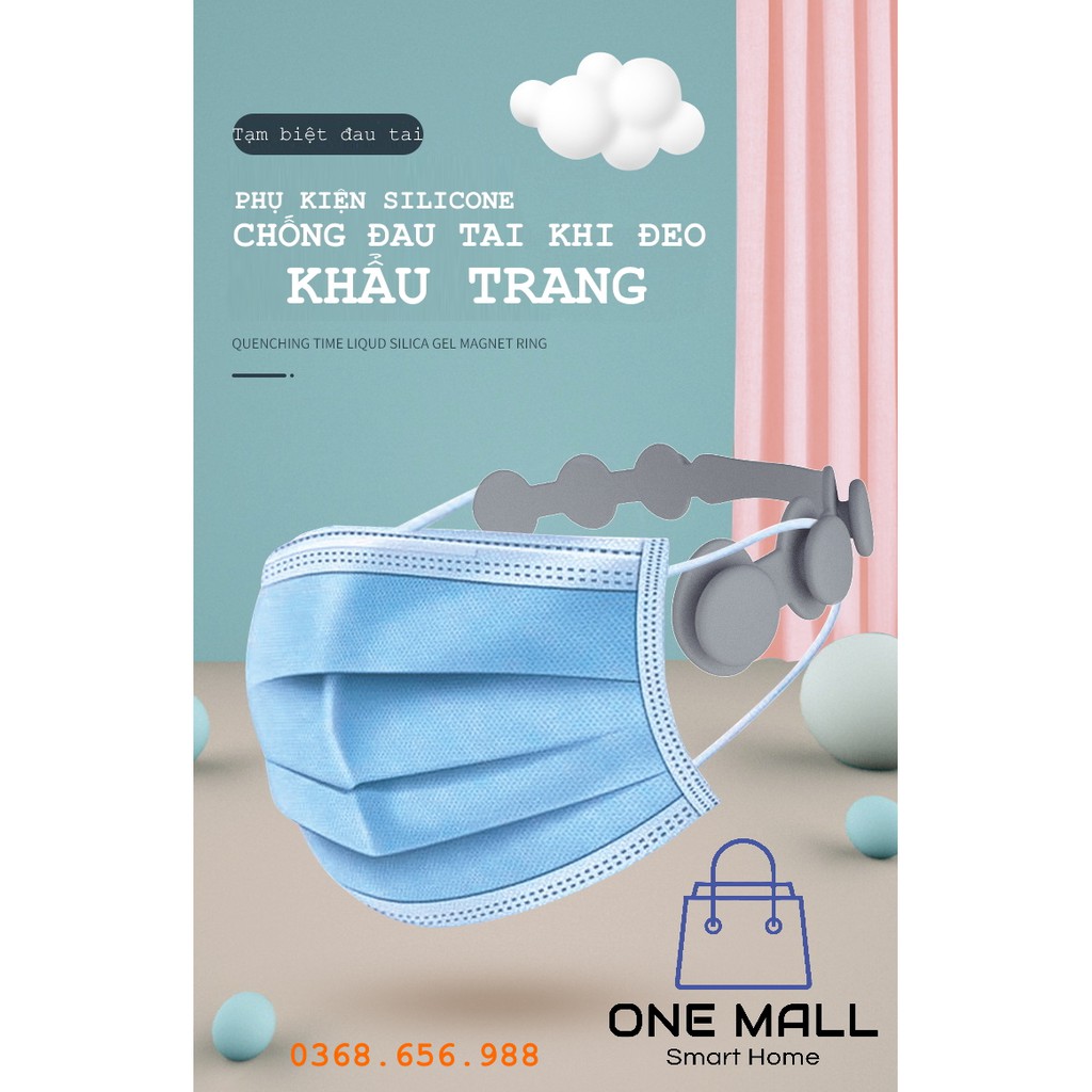 SILICONE MỀM. Đai đeo khẩu trang chống đau tai. Aone Mall