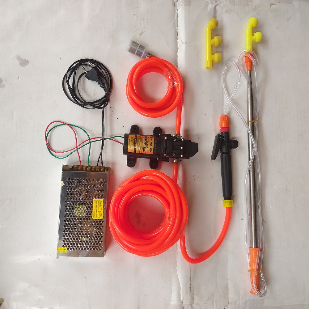 10M Dây rửa xe, phun tưới,bơm thuốc sâu cho máy mini 12v (dây cam )